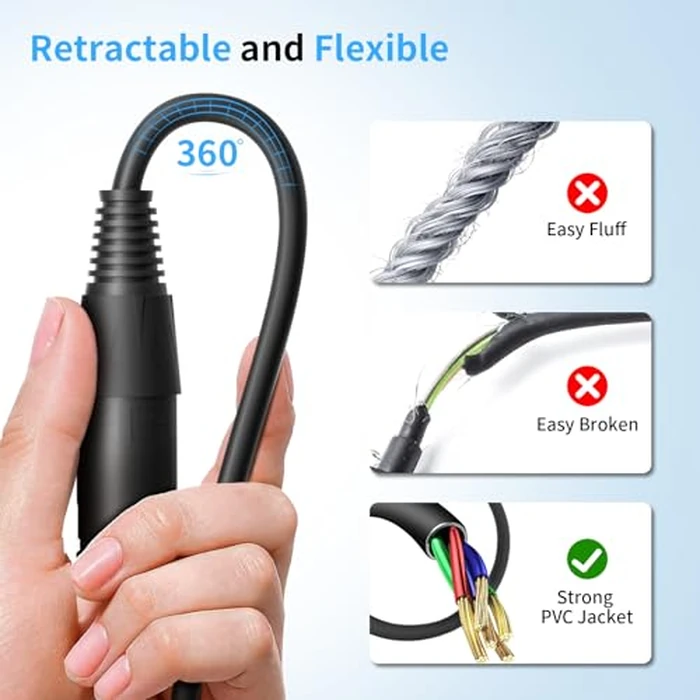 3 Pin XLR to RJ45 Adapter 【Upgraded】1ft 3 Pin DMX Male Adapter for XLR to Cat 5 Cat 6 Ethernet for DMX-CON Controller Series Stage and Recording Studio DMX to RJ45 Male and Female Adapters (4) by LIENIAO - Image 3