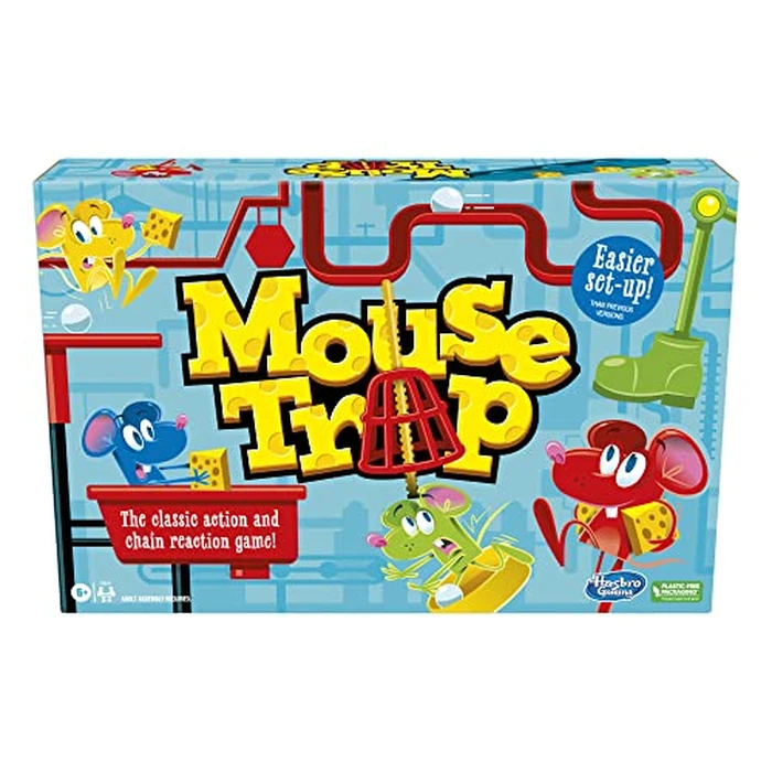 Mouse Trap Board Game for Kids Ages 6 and Up, Classic Kids Game for 2-4 Players, with Easier Set-Up Than Previous Versions by Hasbro - Used - Like New condition