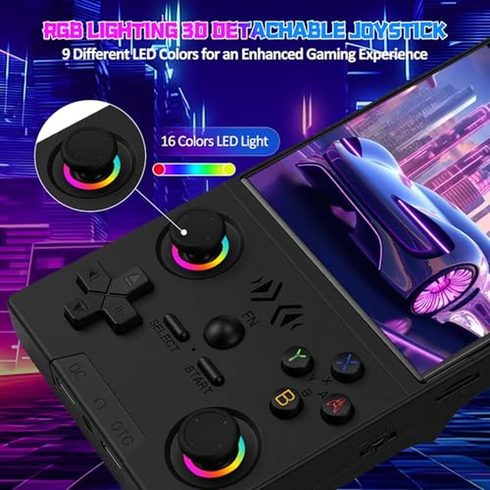 UYTGXEN XF40V Retro Handheld Game Console with 2*Detachable Long Joysticks, 4.0-Inch HD IPS Screen Retro Gaming Console, Preloaded Classic Games with Multiple Emulator, Pocket Video Gaming by UYTGXEN - Image 3