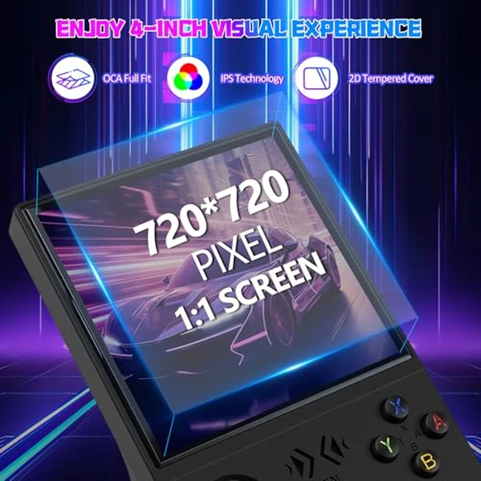 UYTGXEN XF40V Retro Handheld Game Console with 2*Detachable Long Joysticks, 4.0-Inch HD IPS Screen Retro Gaming Console, Preloaded Classic Games with Multiple Emulator, Pocket Video Gaming by UYTGXEN - Image 6