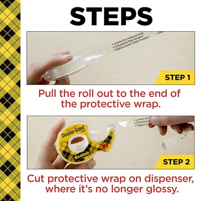 Scotch Double Sided Tape, Office and School Supplies for Arts and Crafts, Alternative to Scrapbooking Tape, 0.50 in. x 500 in., 2 Refill Tape Rolls by Scotch - Image 4