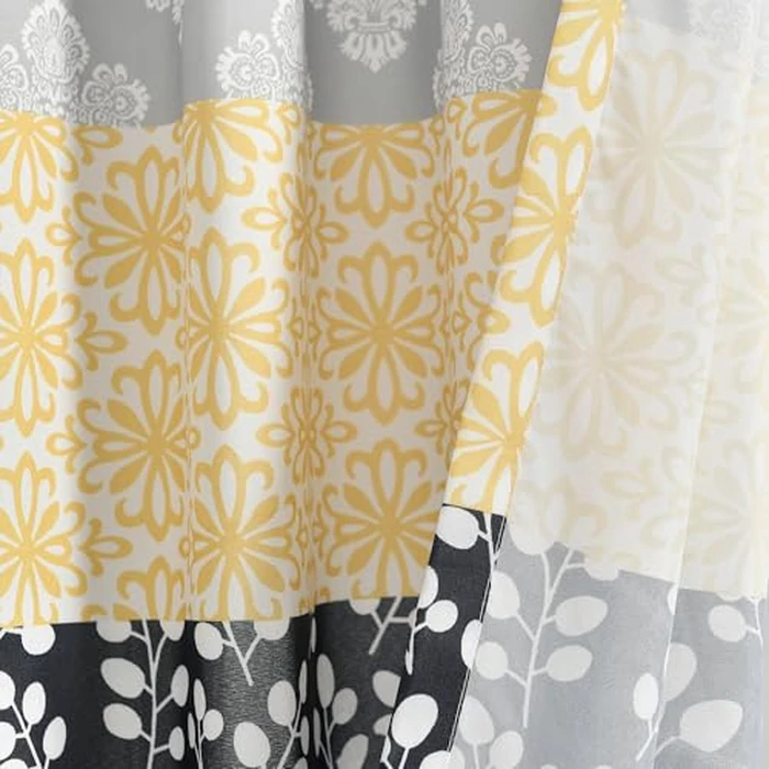Lush Decor Bohemian Stripe Window Curtain Panels, Pair 52" W x 84" L Yellow & Gray - Light Filtering Curtains for Bedroom - Boho Curtains - Maximalist Decor by Lush Decor - Image 5