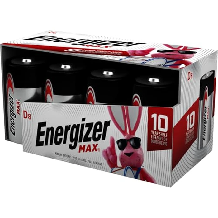 Energizer D Batteries, D Cell Battery Premium Alkaline, 8 Count by Energizer - Image 1