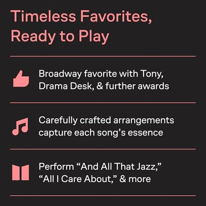 Chicago The Musical by John Kander | Broadway Vocal Selctions12 Iconic Songs Sheet Music for Piano Vocal and Guitar | Musical Theater Songbook for Performers and Voice Students | All That Jazz by Hal Leonard - Image 2