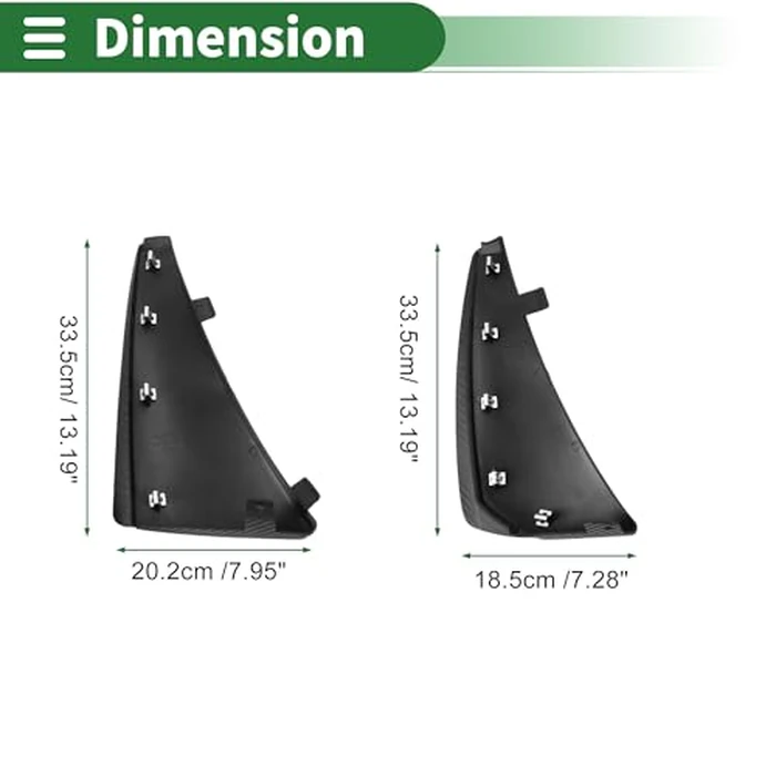 Motoforti Mud Flaps Splash Guards Mud Guards for Chevrolet Corvette C8 2021-2024 W/Mount Accessories by Motoforti - Image 3