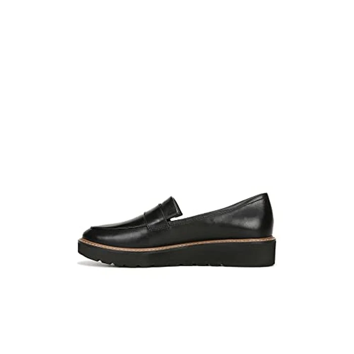 Naturalizer Womens Adaline Slip On Lightweight Platform Loafer, Black Leather, 12 Wide by Naturalizer - Image 5