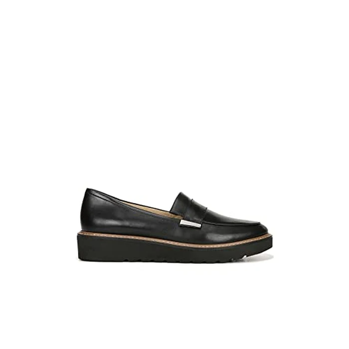 Naturalizer Womens Adaline Slip On Lightweight Platform Loafer, Black Leather, 12 Wide by Naturalizer - Image 6