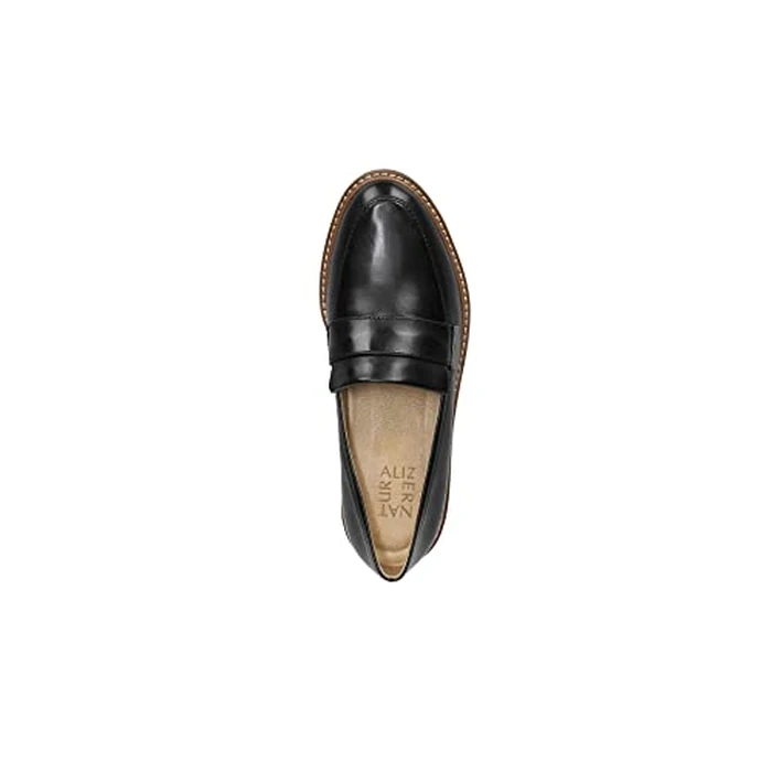 Naturalizer Womens Adaline Slip On Lightweight Platform Loafer, Black Leather, 12 Wide by Naturalizer - Image 8