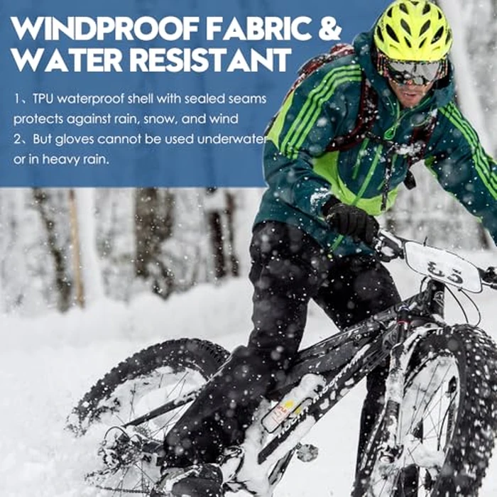 Bruvoalon Winter Gloves for Women & Men, 3M Thermal Insulation, Lycra Fabric, Touchscreen, Anti-Slip, Black/Gray, L by Bruvoalon - Image 5