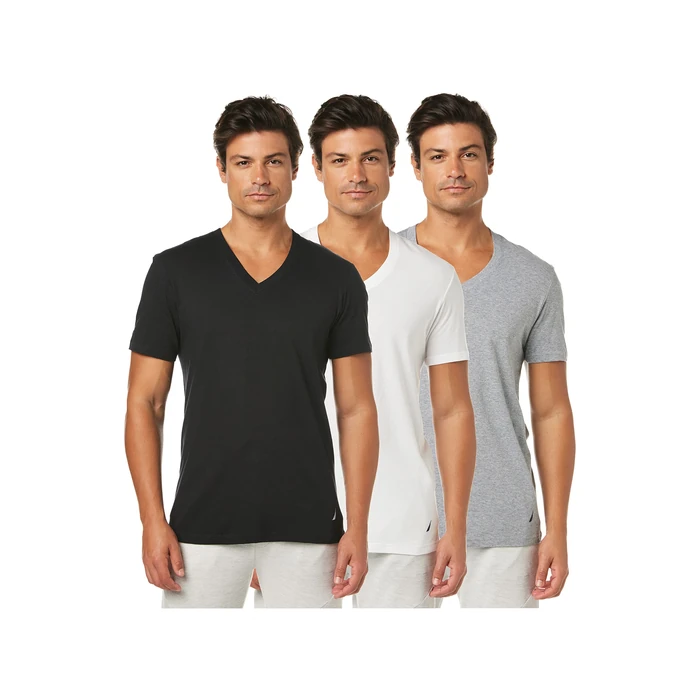Nautica Men's Cotton V-Neck 3-Pack T-Shirts by Nautica - Image 1