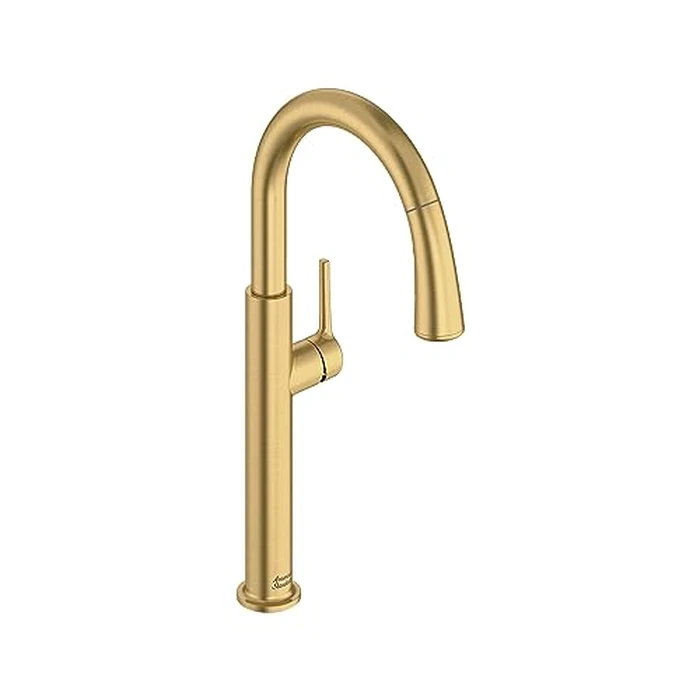 American Standard 4803300.GN0 Studio S Pull-Down Kitchen Faucet with Sprayer Brushed Cool Sunrise (Gold) by American Standard - Image 1