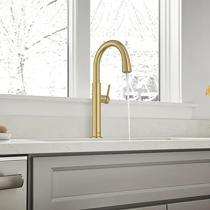 American Standard 4803300.GN0 Studio S Pull-Down Kitchen Faucet with Sprayer Brushed Cool Sunrise (Gold) by American Standard - Image 2