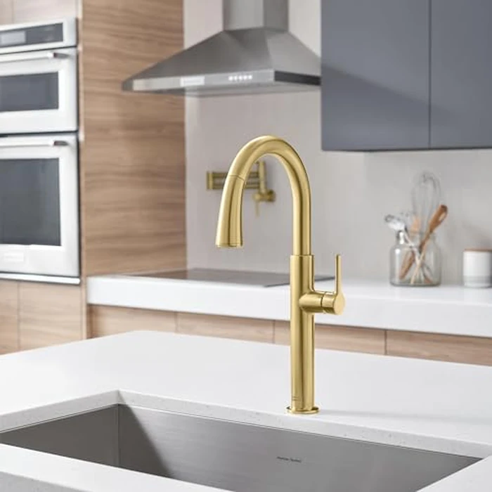 American Standard 4803300.GN0 Studio S Pull-Down Kitchen Faucet with Sprayer Brushed Cool Sunrise (Gold) by American Standard - Image 4