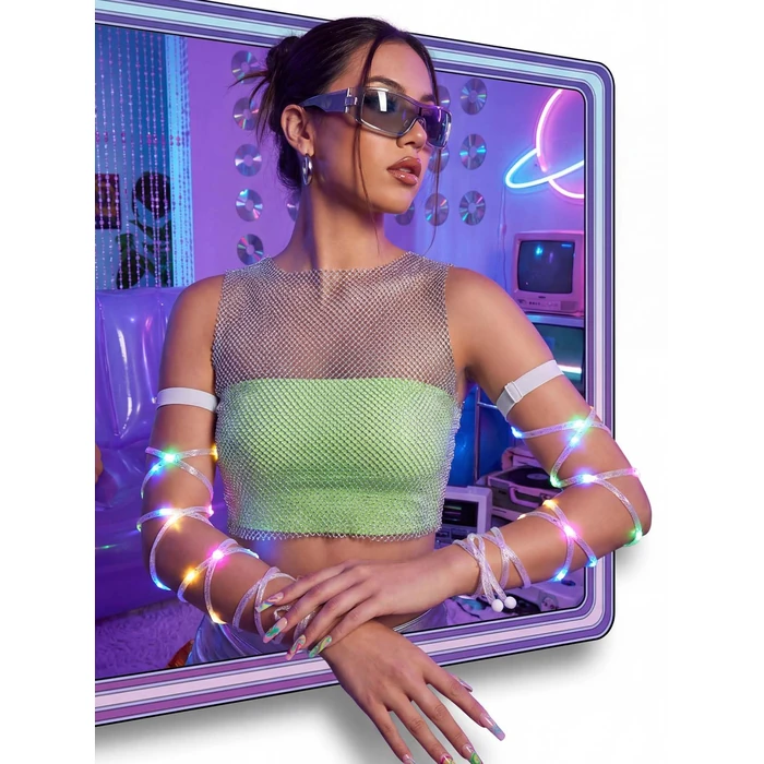 Lorealri LED Light Up Arm Bands, Spiral Glow Wraps for Mardi Gras Party EDC Music Festival Costume, Multicolor by Lorealri - Image 3