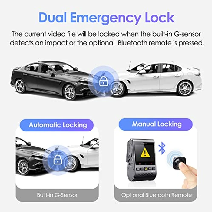 VIOFO Dual Dash Cam, 2K 1440P 60fps+1080P 30fps Front and Rear Dash Camera with Wi-Fi GPS, Parking Mode, Emergency Recording, Super Capacitor, Motion Detection (A129 Plus Duo) (Renewed) by VIOFO - Image 6