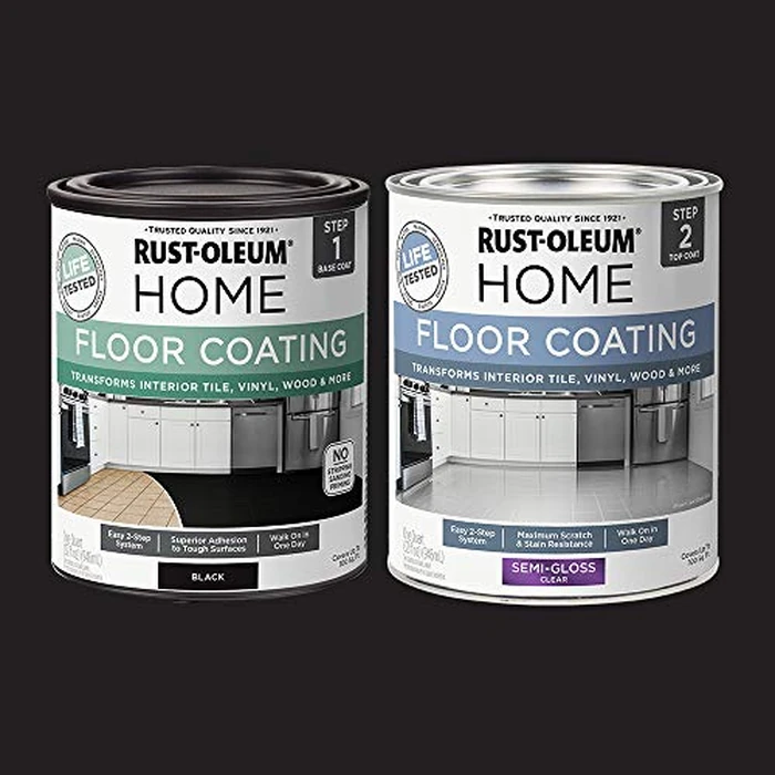 Rust-Oleum 367605 Home Interior Floor Coating Kit, Semi-Gloss Black by Rust-Oleum Home - Image 2