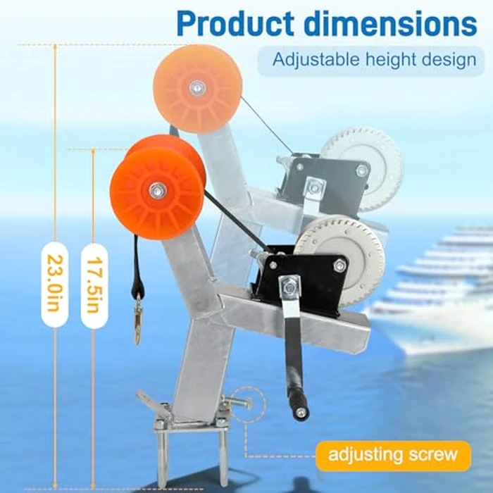 BeesMith Boat Trailer Winch Stand 1200LB with Roller, Winch Post for 2-2.7 Inch Square Tubing Trailer,Adjustable Height Winch Mount with Galvanized Steel, U-Bolt Secure Fit for Fishing Boat Speedboat by BeesMith - Image 7