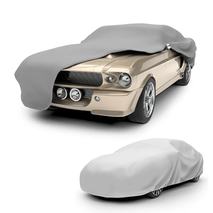 Budge Ultra Duro Car Cover, 3-Layer UV & Water Resistant Outdoor Protection, Fits Cars up to 200”, Gray, Size D-3 by Budge - Image 1