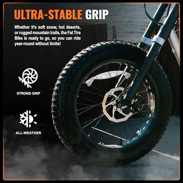 WINFAVO Fat Tire for Electric Bike: 20x4.0 Inch Puncture Protection Folding Replacement E-Bike Tire, All-Terrain Wear-Resistant Snow & Mountain Bicycle Tire for Street/Trail/Off-Road Riding by WINFAVO - Image 3