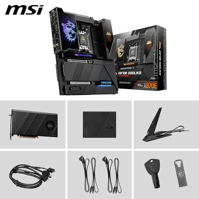 MSI MEG X870E GODLIKE, E-ATX - Supports AMD Ryzen 9000/8000/7000 Processors, AM5 - Dynamic Dashboard III, EZ Slide M.2, 110A SPS, DDR5 Memory (9000+ MT/s OC), M.2 & PCIe 5.0, USB4, Wi-Fi 7, 10G LAN by msi - Image 8
