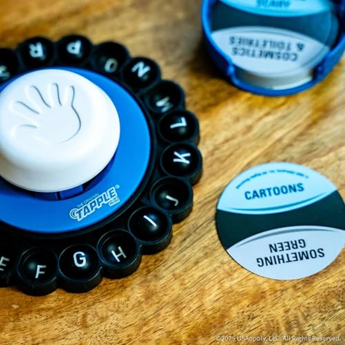 The Original Tapple Mini, Travel Sized Word Game for Family & Kids, Choose a Category & Race Against Time, Portable Pop Wheel With 36 Cards, Fun Educational Toy & Game for Ages 8+, Quick Play Anywhere by USAOPOLY - Image 4