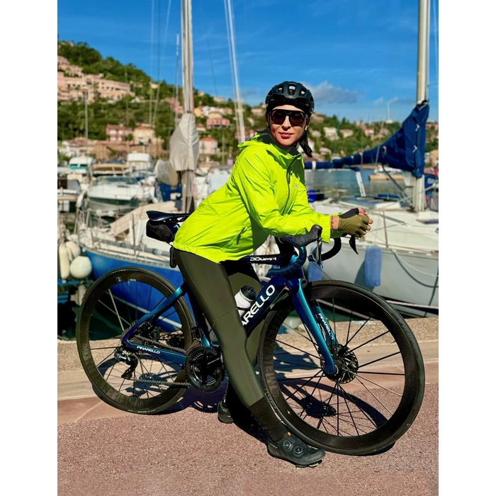 FitsT4 Sports Women's Cycling Running Jackets Lightweight Windproof Bike Windbreaker Reflective with Hood Fluorescent Yellow Size XL by FitsT4 Sports - Image 2