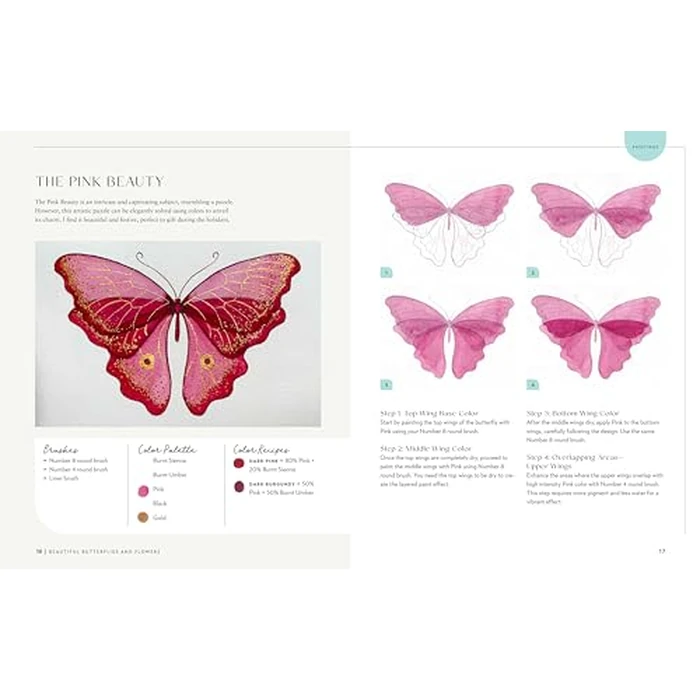 How to Paint Beautiful Butterflies and Flowers in Watercolor: 20 Step-by-Step No-Sketch Projects on Watercolor Paper by Walter Foster Publishing - Image 5