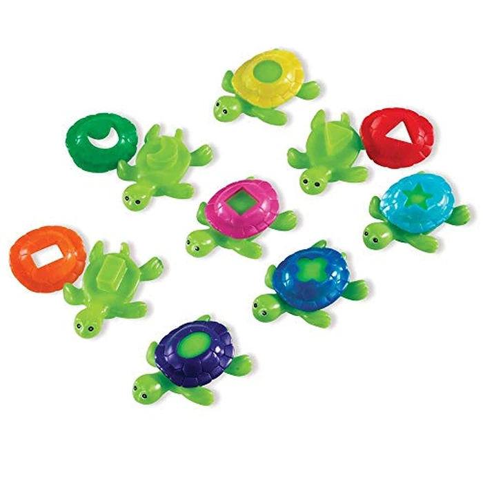 Learning Resources Shape Shell Turtles, Learn Shapes, Bath Toys Set of 8, Ages 2+ by Learning Resources - Used - Like New condition - US$12.30
