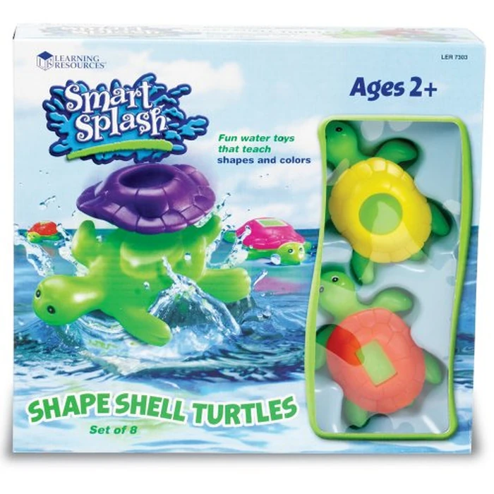 Learning Resources Shape Shell Turtles, Learn Shapes, Bath Toys Set of 8, Ages 2+ by Learning Resources - Image 3