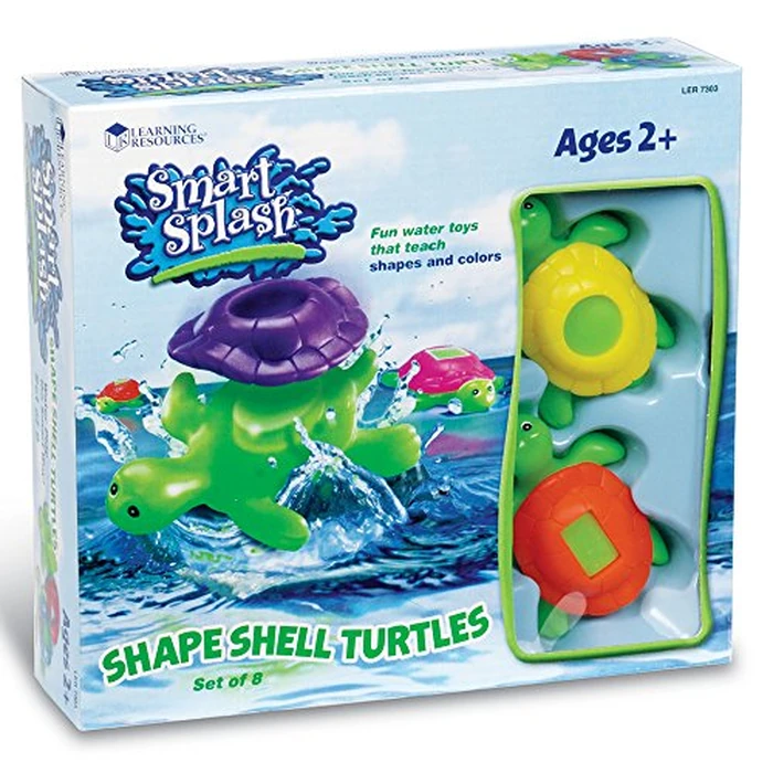 Learning Resources Shape Shell Turtles, Learn Shapes, Bath Toys Set of 8, Ages 2+ by Learning Resources - Image 6