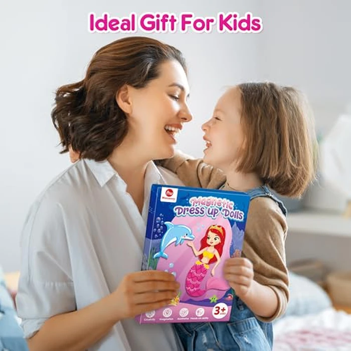 Mocoosy Magnetic Dress Up Dolls for Girls, Princess Mermaid Fairy Ballerina Magnet Doll Playset, Travel Game Airplane Car Road Trip Activity Essential Toy Birthday Gift for Toddler Girl Age 3 4 5 6 7 by Mocoosy - Image 7