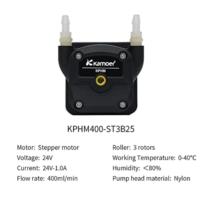 Kamoer KPHM400-ST high Flow Stepper Motor peristaltic Pump 24V Variable Speed lab Liquid dosing Pump 0~400ml/min by K KAMOER - Image 5