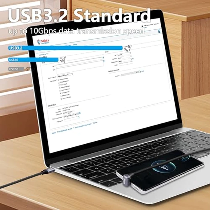 SinLoon USB-C to C Cable - 100W Opposite U Shape, Fast Charging, Nylon Braided, 0.5M/1.6FT by SinLoon - Image 4