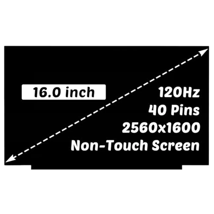Replacement for Lenovo ideapad 5 Pro 16IHU6 16ACH6 16IAH7 16ARH7 Type 82L9 82L5 82SK 82SN MNG007DA1-2 MNG007DA1-J 2560x1600 16.0" 40 Pins 120Hz LCD Screen Display Panel (for Non-Touch Screen Only) by HOULISE - Used - Very Good condition - US$101.37