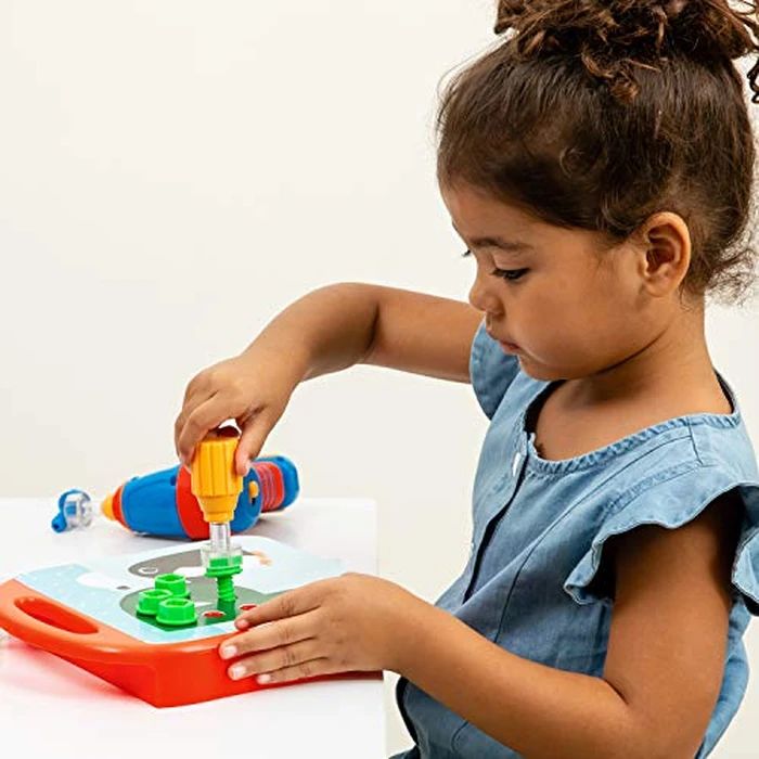 Educational Insights Design & Drill ABCs & 123s - Building Construction Toys for Toddlers, Kids Tool Set with Drill Toy, Preschool Learning Activities, Toddler STEM Toys for 3+ Year Old by Educational Insights - Image 4