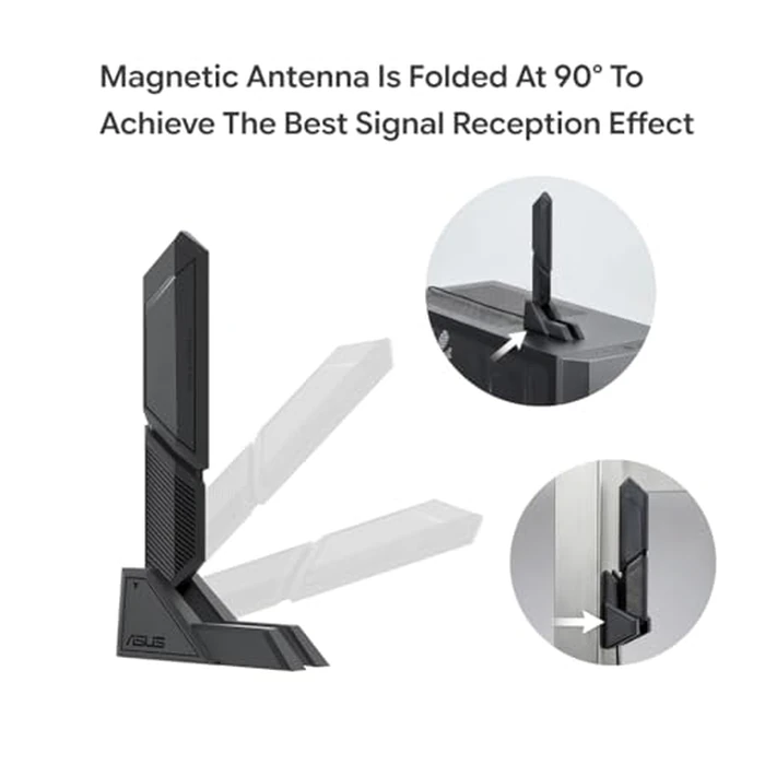 WiFi 7 Laptop WiFi Antenna 2.4G 5G 6G Dual Band Magnetic Base for ASUS ROG Strix X870-I X870E-E X870-A/Prime X870-P/TUF Gaming X870-PLUS WiFi 6E WIFI7 Antennas PC Desktop Computer by XLQJVPO - Image 9