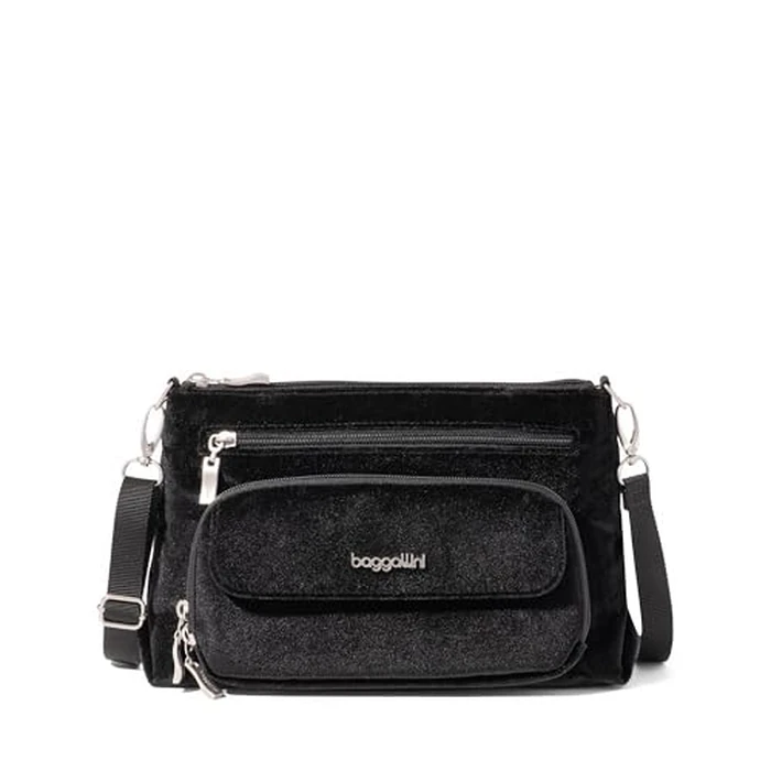 Original Everyday 10.5x7.5 Crossbody Bags for Women RFID Protected Lightweight Nylon Zippered Travel Purse by Baggallini - Image 1