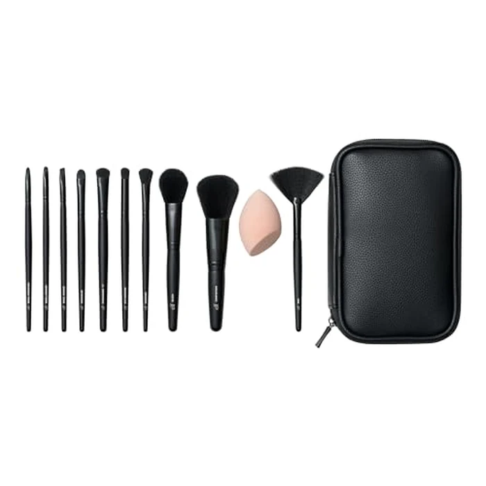 e.l.f. Full Face & Eye Makeup Brush Set with Travel Case, 11 Face & Eye Brushes For Creating A Full Face Makeup Look, Vegan & Cruelty-Free by e.l.f. - Image 2