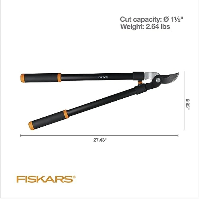 Fiskars 28" Loppers for Tree Trimming, Heavy Duty, Rust-Resistant Sharp Bypass Steel Blade Loppers, Branch Cutter up to 1.5" Diameter Cut Capacity, Shock-Absorbing Handle, Garden Tools by Fiskars - Image 2