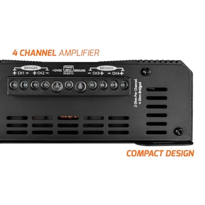 PRV Audio QS1200.4 2 Ohm Compact 4 Channel Car Audio Amplifier 4 x 310 Watts RMS at 2 Ohm - High Power Stereo 12 Volts Amp Class D Full Range Bridgeable by PRV AUDIO - Image 8