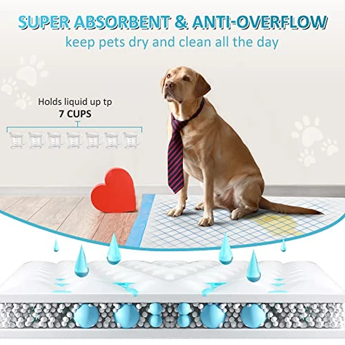 Boscute Super Absorbent & Leak-Proof Jumbo Size 36"x36" Pet Training Dog Pee Pads, Thicken Quick Dry Disposable Puppy Pee Pads, Potty Training Pads for Dogs Cats, Rabbits by boscute - Image 3