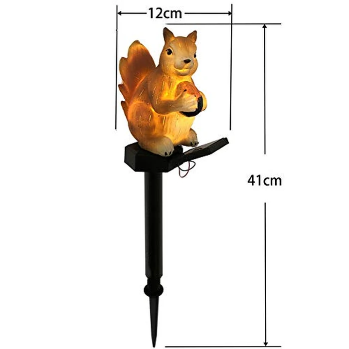 Squirrel Solar Garden Stake Light, Auto ON/Off Garden Squirrel Statues Decorative Light, Waterproof Outdoor Figurine Lights, Energy-Efficient Landscape Lighting for Lawn, Patio, Pathway(SIZE:16inch) by Tookie - Image 6