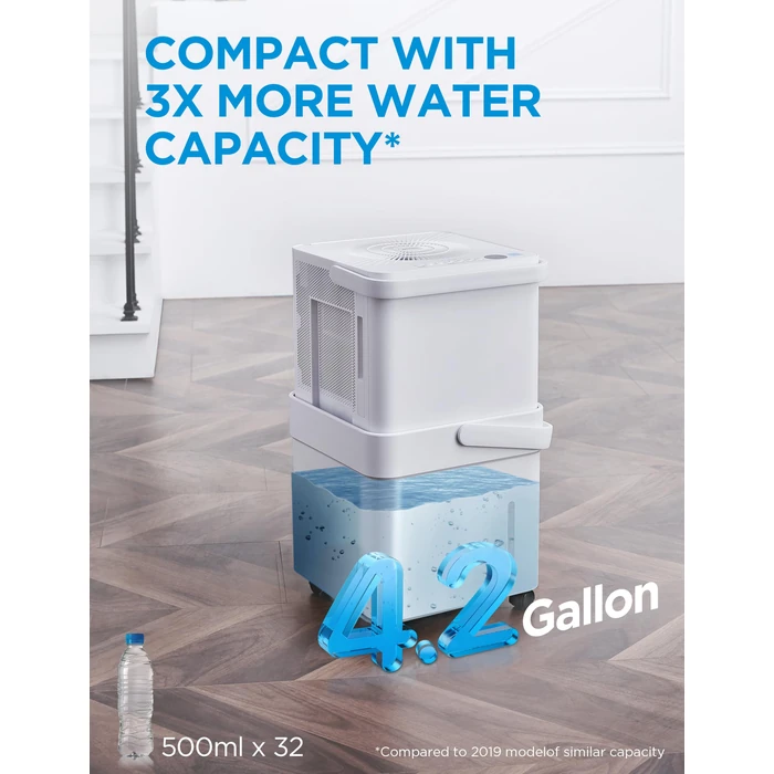 Midea Cube 50 Pint Dehumidifier for Basement and Rooms at Home for up to 4,500 Sq. Ft., Smart Control, Compatible with Alexa, Drain Hose Included, ENERGY STAR Certificated by Midea - Image 3