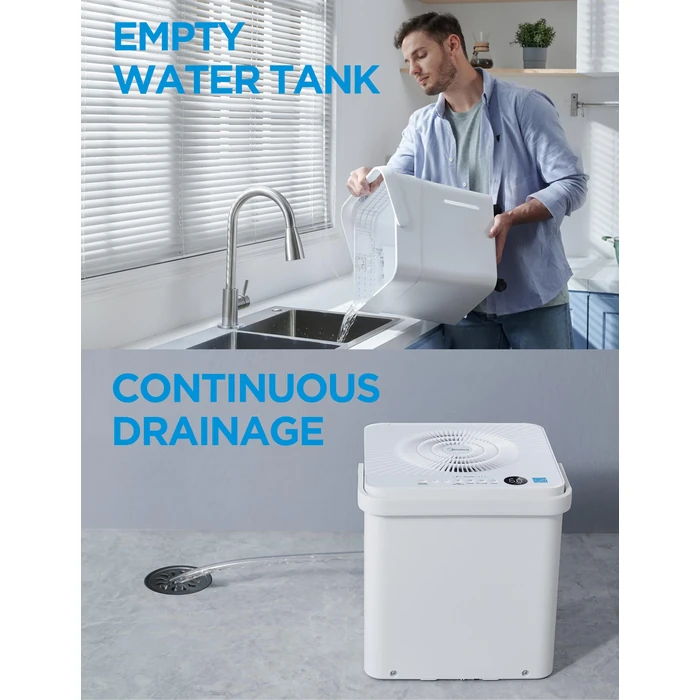 Midea Cube 50 Pint Dehumidifier for Basement and Rooms at Home for up to 4,500 Sq. Ft., Smart Control, Compatible with Alexa, Drain Hose Included, ENERGY STAR Certificated by Midea - Image 6