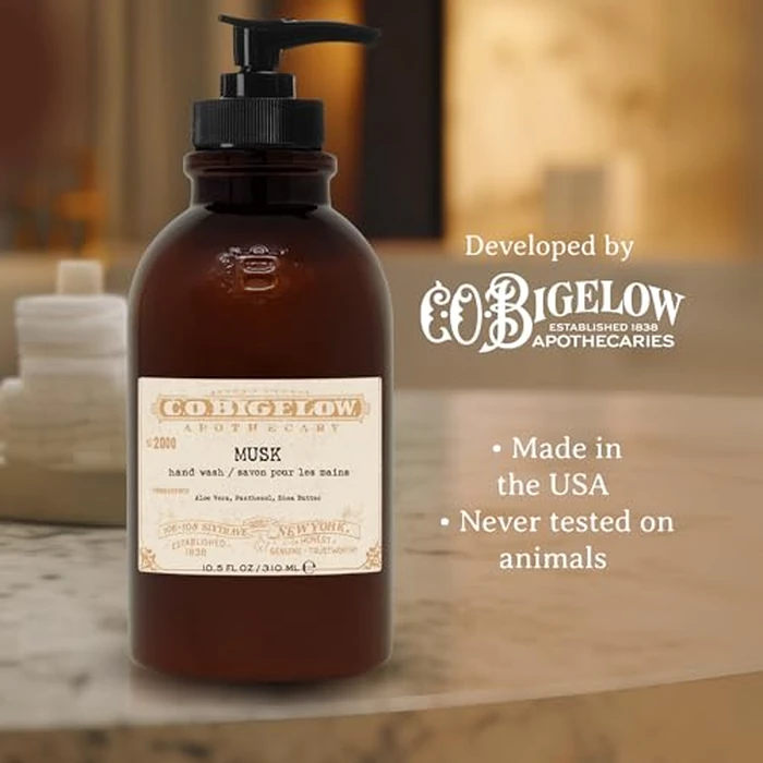 C.O. Bigelow Musk Hand Wash, Iconic Collection Liquid Hand Soap with Shea Butter, Glycerin, Aloe Vera, 10.5 Fl Oz by C. O. Bigelow - Image 5