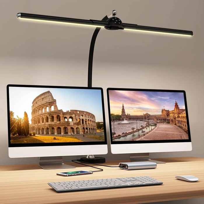 Megainvo LED Desk Lamp with Clamp - Black by Megainvo - Image 1