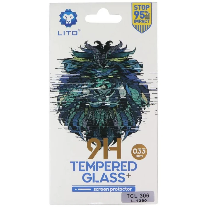 LITO 9H (0.33mm) Tempered Glass Screen Protector for TCL 306 - Clear by LITO - Refurbished - Brand New condition