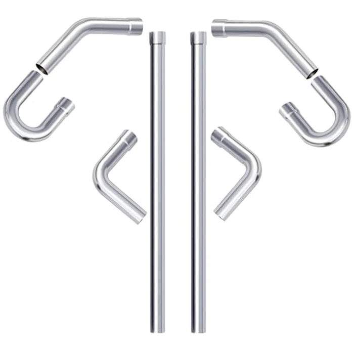 A-KARCK Mild Steel Mandrel Bends 8 Pcs, 3 Inches Mild Steel DIY Custom Exhaust Tubing Pipe Straight & U-Bend Kit, Universal Fit by A-KARCK - Used - Like New condition