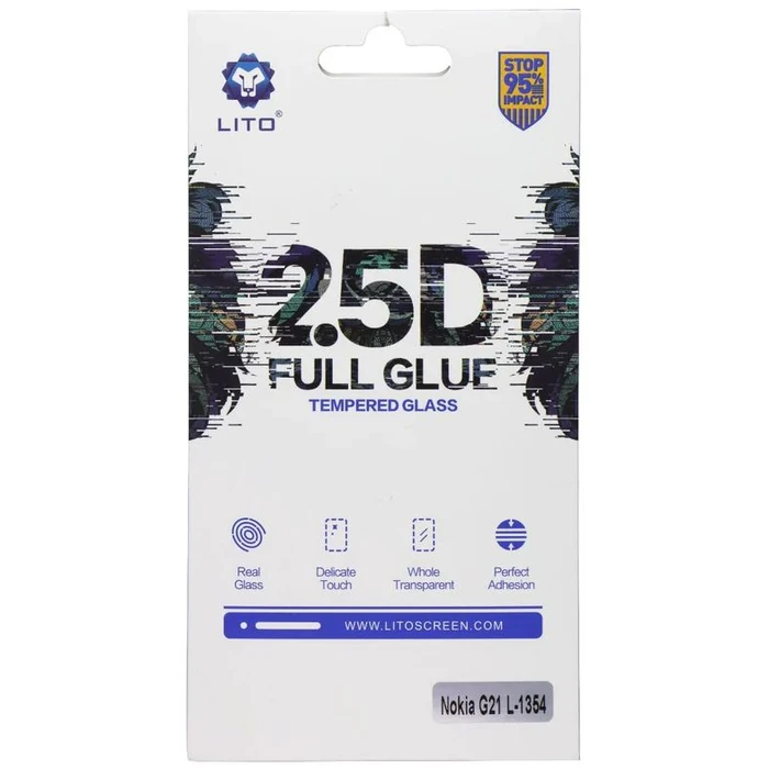 LITO 2.5D Full Glue Tempered Glass Screen Protector for Nokia G21 - Clear by LITO - Refurbished - Brand New condition
