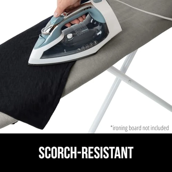 GORILLA GRIP The Original Ironing Board Cover and Pad, Silicone Coating, 400 degreesF Scorch Resistant Thick Padding, Heavy Duty Iron Covers Standard Boards, Hook and Loop Fastener Strap, Silver 18x49 by GORILLA GRIP - Image 3